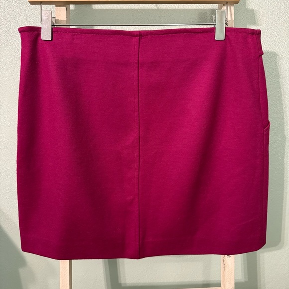 Diane Von Furstenberg Katinko Wool Fuchsia Magenta Mini Skirt Size 10 DVF - Picture 3 of 11